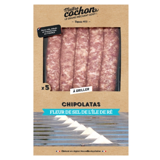 Chipolatas A La Fleur de Seil de l'Ile de Ré MAITRE COCHON