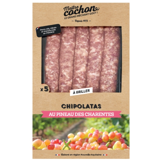 Chipolatas au Pineau des Charentes à Griller MAITRE COCHON