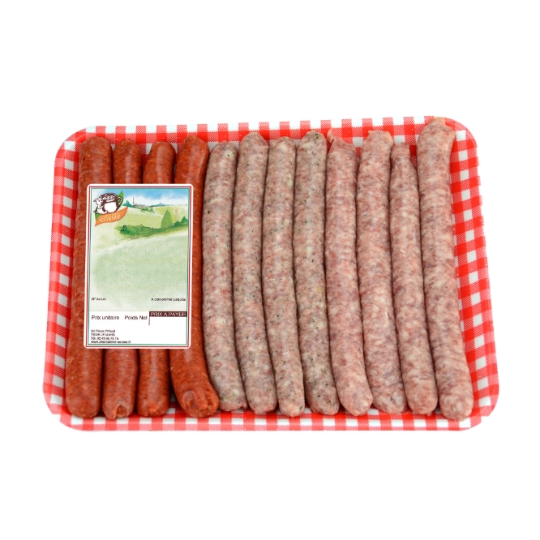 Saucisses Chipolatas Nature, Persil et Merguez CHARCUTERIE COSME