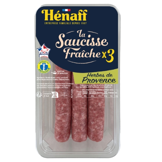Saucisses Fraîche de Porc aux Herbes de Provence HENAFF