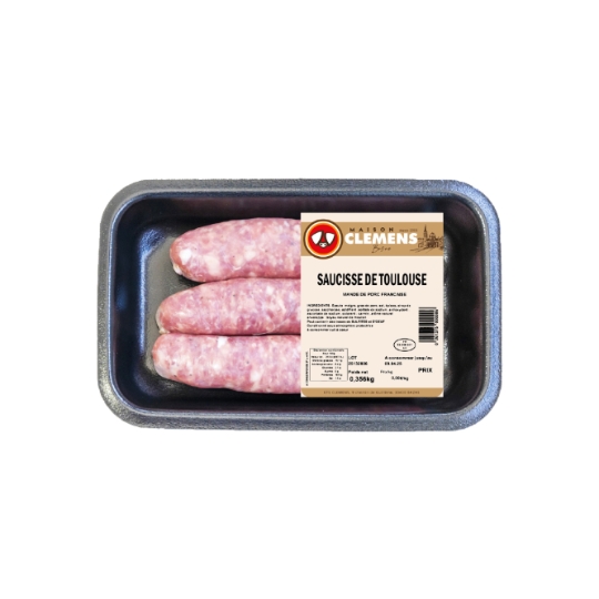 Saucisse de Toulouse Viande de Porc Française MAISON CLEMENS
