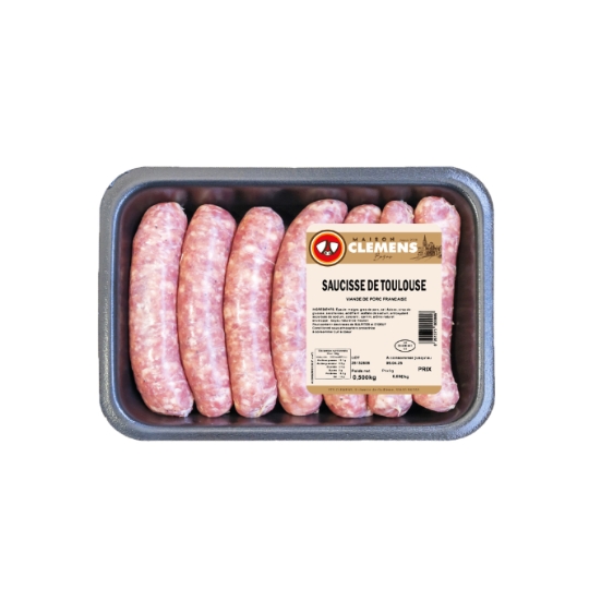 Saucisse de Toulouse Viande de Porc Française MAISON CLEMENS