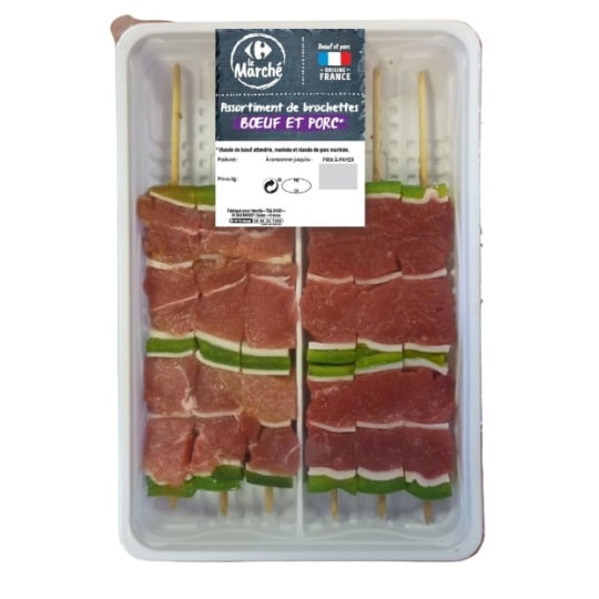 Brochette de Bœuf et Porc CARREFOUR LE MARCHE