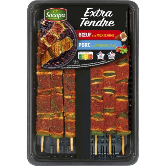 Brochette Bœuf et Porc Assaisonnées SOCOPA