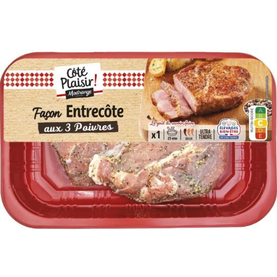 Entrecôte de Porc aux 3 Poivres MADRANGE COTE PLAISIR
