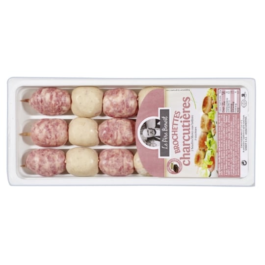 Brochettes boudins blancs/saucisses LE PERE BENOIT