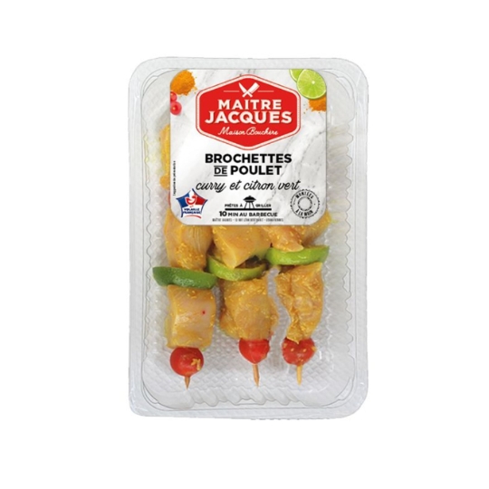 Brochette de Poulet Curry Citron MAITRE JACQUES