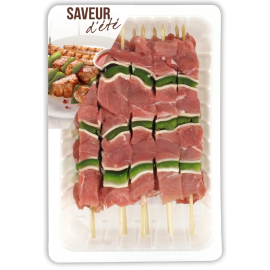 Brochettes de Dinde avec Poivrons SAVEURS D'ETE