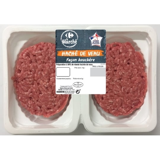 Steaks Hachés de Veau Façon Bouchère CARREFOUR LE MARCHE
