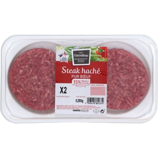Steaks Hachés Pur Bœuf 15% MG