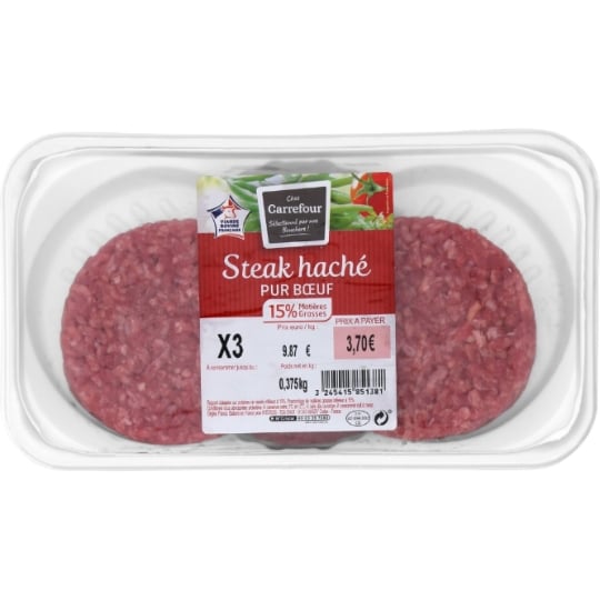 Steaks Hachés Pur Bœuf 15% MG