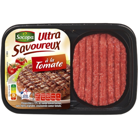 Steaks Hachés 15% MG à la Tomate SOCOPA