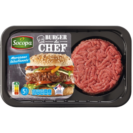 Steaks Hachés Burger 5% MG SOCOPA