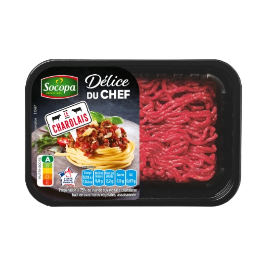 Viande Hachée Délice du Chef Charolais 5% MG SOCOPA