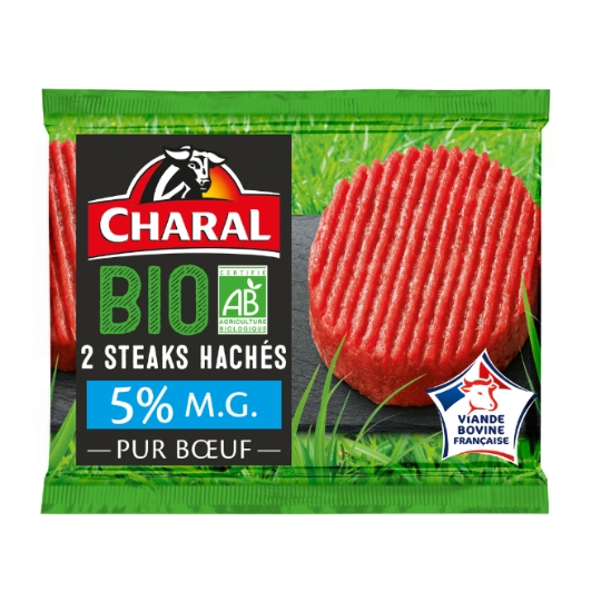 Steaks Hachés Bœuf 5% MG Bio CHARAL