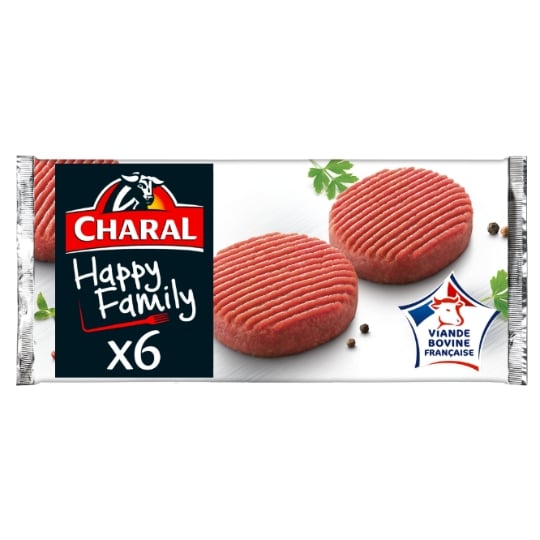 Viande Bovine : Haché de Bœuf Happy Family CHARAL