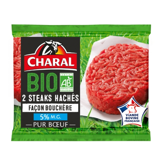 Steaks Hachés 5% MG Façon Bouchère Bio CHARAL