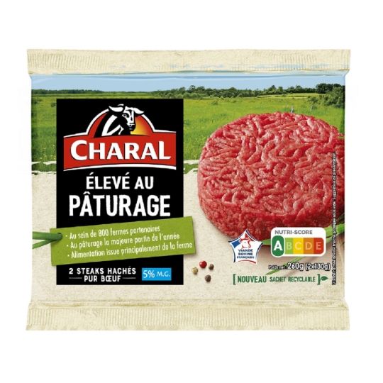 Steaks Hachés Pur Bœuf Élevé au Pâturage CHARAL