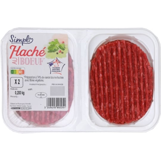 Steaks Hachés au Bœuf Petit Prix SIMPL