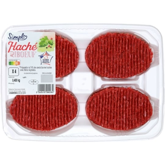 Steaks Hachés au Bœuf Petit Prix SIMPL
