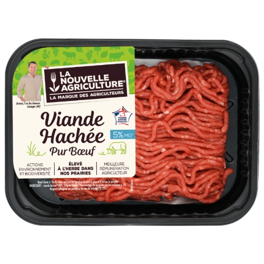 Viande Hâchée Pur Boeuf 5% MG LA NOUVELLE AGRICULTURE
