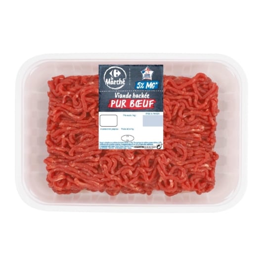 Viande Hachée Pur Bœuf 5% MG CARREFOUR LE MARCHE