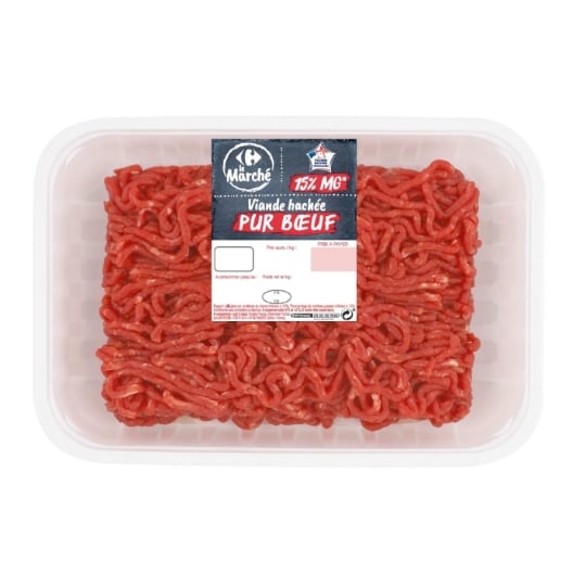 Viande Hachée Pur Bœuf 15% MG