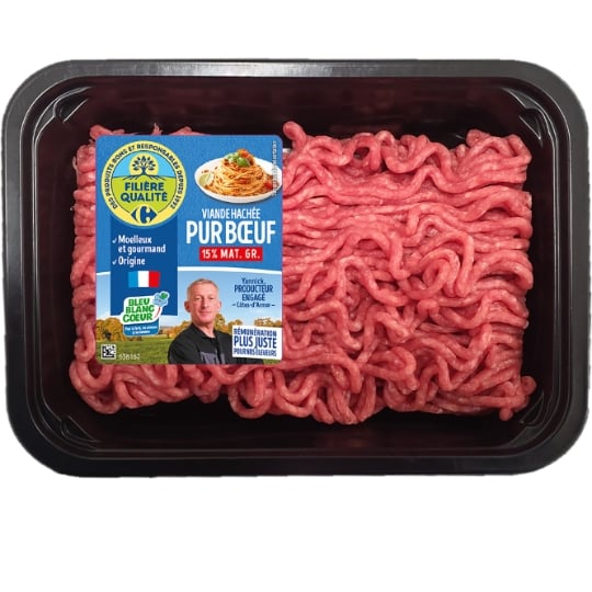 Viande Hachée de Bœuf 15% FILIERE QUALITE CARREFOUR