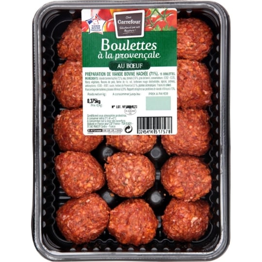 Boulettes de Bœuf à La Provençale CARREFOUR LE MARCHE