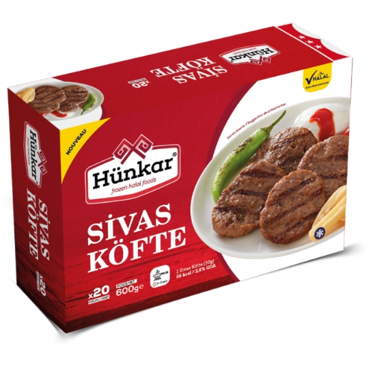 Viande de Bœuf Sivas Köfte Halal HUNKAR