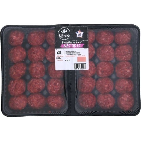 Boulettes au Bœuf Natures CARREFOUR LE MARCHE
