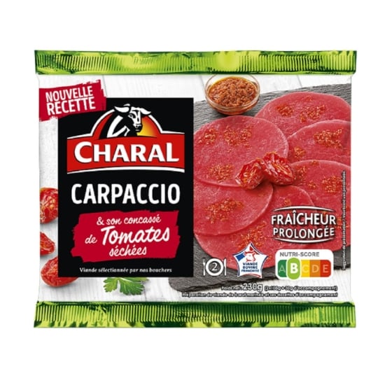 Carpaccio de Bœuf Tomates Olives CHARAL