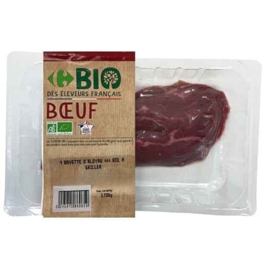 Viande Bovine : Bavette D'aloyau*** à Griller CARREFOUR BIO