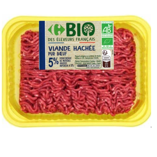 Viande Hachée Pur Bœuf Bio CARREFOUR BIO