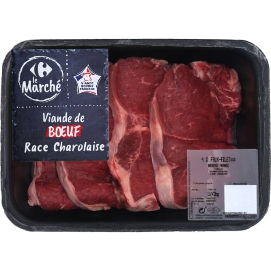 Viande Bovine : Faux Filet *** à Griller CARREFOUR LE MARCHE