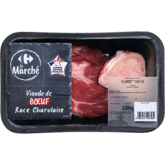 Viande Bovine : Jarret *** Avec Os à Mijoter CARREFOUR LE MARCHE