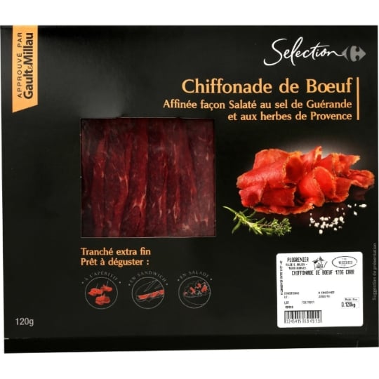 Chiffonnade de Bœuf Chiffonade Affinée Façon Salaté CARREFOUR SELECTION