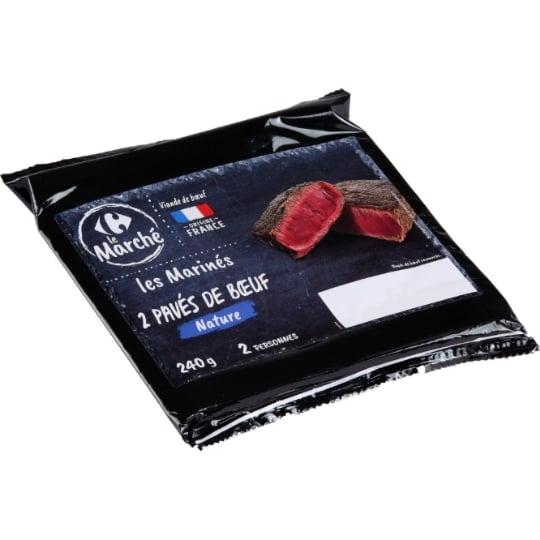 Viande Bovine : Pavés de Bœuf Nature CARREFOUR LE MARCHE