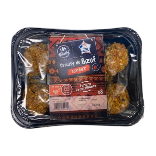 Crousty de Boeuf TEX MEX Enrobé d'une Panure Croustillante CARREFOUR LE MARCHE