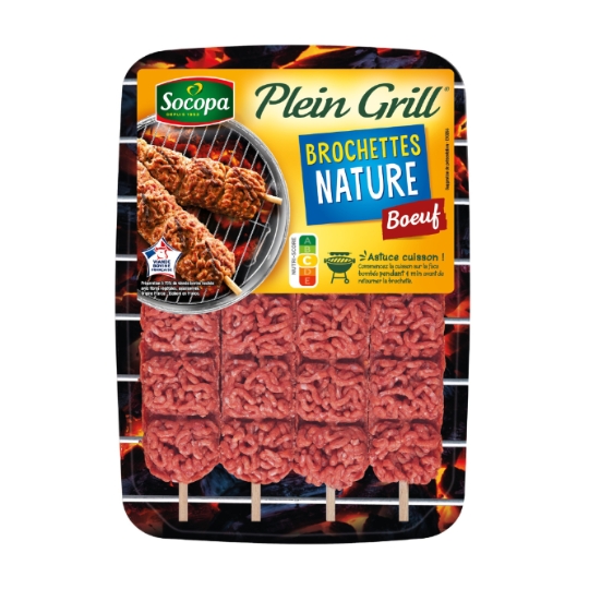 Brochette de Bœuf Haché Nature SOCOPA