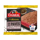 Viande Bovine : Pavés de Bœuf Marinés 3 Poivres CHARAL