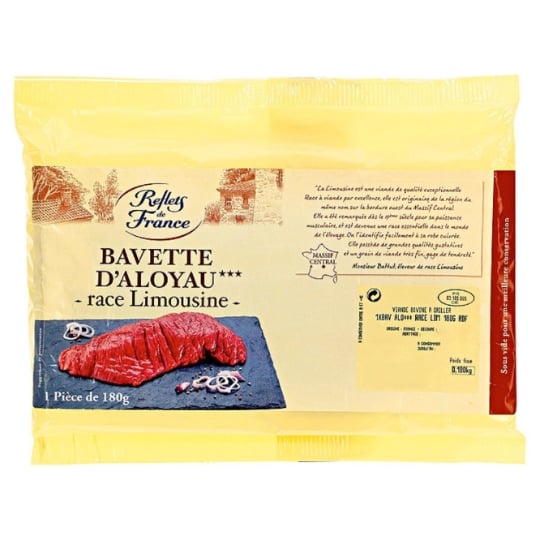 Viande Bovine : Bavette d'Aloyau *** Race Limousine REFLETS DE FRANCE