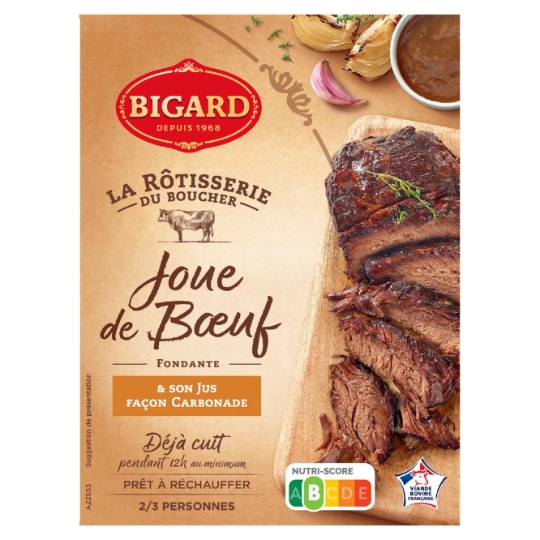 Viande Bovine : Joue de Bœuf et Son Jus Carbonade BIGARD