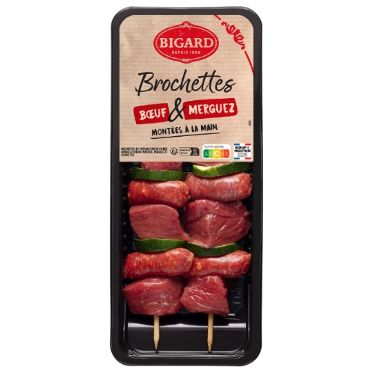 Brochette Faite Main Boeuf & Merguez BIGARD
