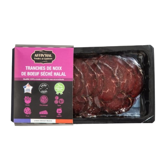 Viande Bovine : Noix de Bœuf Séché Tranchée Halal AFFIN'HAL