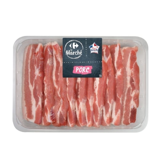 Poitrine de Porc Tranche à Griller FILIERE QUALITE CARREFOUR