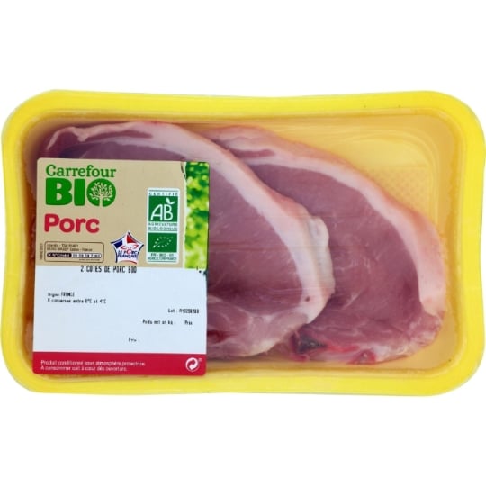 Côtes de Porc Bio CARREFOUR BIO