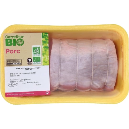 Rôti de Porc Bio Filet Sans Os CARREFOUR BIO