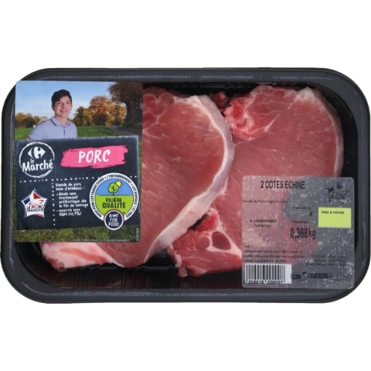 Côtes de Porc Échine à Griller FILIERE QUALITE CARREFOUR
