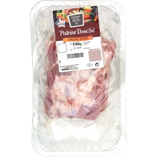 Poitrine de Porc Demi-sel CARREFOUR LE MARCHE
